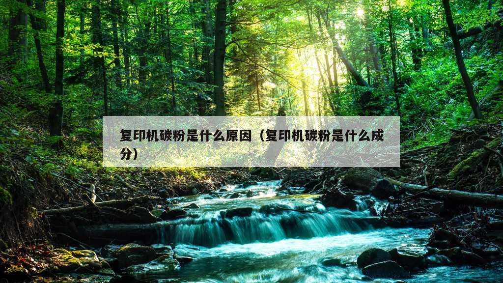 复印机碳粉是什么原因（复印机碳粉是什么成分）